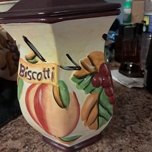 Biscotti Vintage Ceramic Cookie Jar
